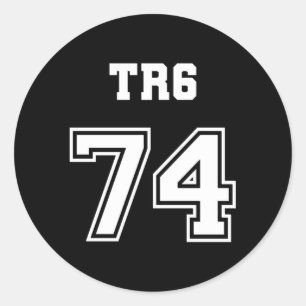 Jersey Style Triumph Tr6 74 1974 Britisch Englisch Runder Aufkleber