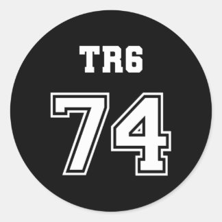 Jersey Style Triumph Tr6 74 1974 Britisch Englisch Runder Aufkleber