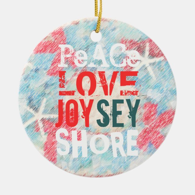JERSEY-UFER DER FRIEDENSLiebe-FREUDE-(SEY) Keramikornament (Vorne)