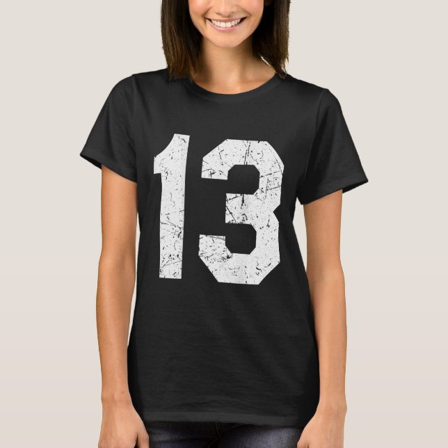 Jersey Uniform Number 13 Athletic T-Shirt (Vorderseite)