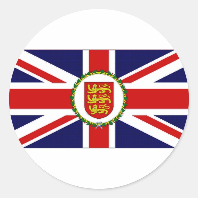 Jersey-Vizegouverneur-Flagge Runder Aufkleber (Vorderseite)