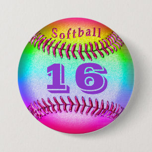 Jersey-ZAHL auf Softball knöpft Buttone für Button