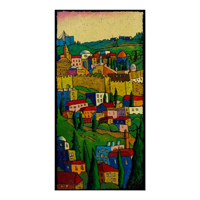 Jérusalem à l'aube, Jonathan Kis-Lev Poster II (Devant)