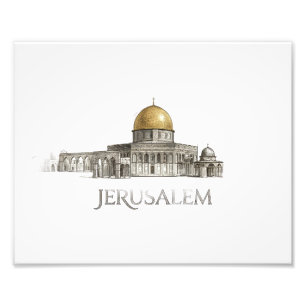 Jerusalem Al-Aqsa-Moschee Eleganter Moderner Aufkl Fotodruck
