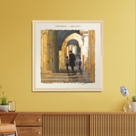 Jerusalem Alte Stadt Israel Malerei Landschaft Poster