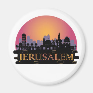 Jerusalem Alte Stadt Skyline - Israel Reisen Magnet