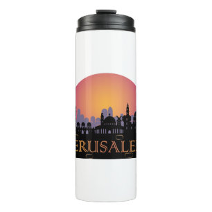 Jerusalem Alte Stadt Skyline - Israel Reisen Thermosbecher