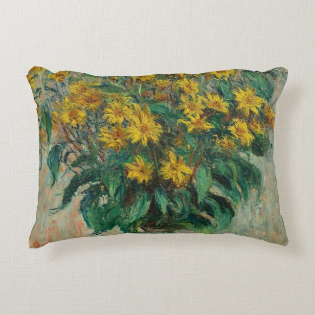 Jerusalem Artichoke Blume - Claude Monet Dekokissen (Vorderseite)