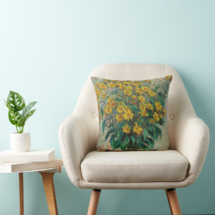 Jerusalem Artichoke Blume von Claude Monet Kissen