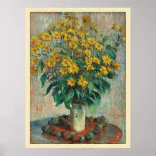 Jerusalem Artichoke Blume von Claude Monet Poster