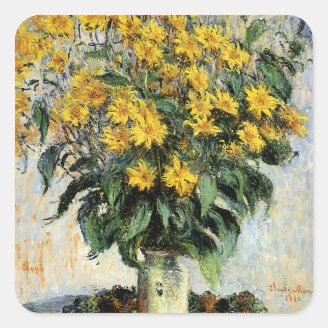 Jerusalem Artichokes Quadratischer Aufkleber (Vorderseite)