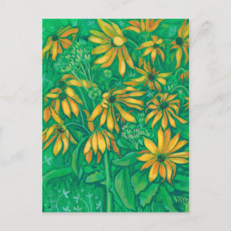 Jerusalem Artichokes Sommer Blume Blumenmalerei Postkarte
