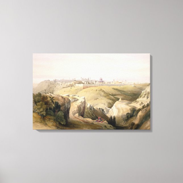 Jerusalem aus dem Berg der Oliven, 8. April 1839 Leinwanddruck (Vorderseite)