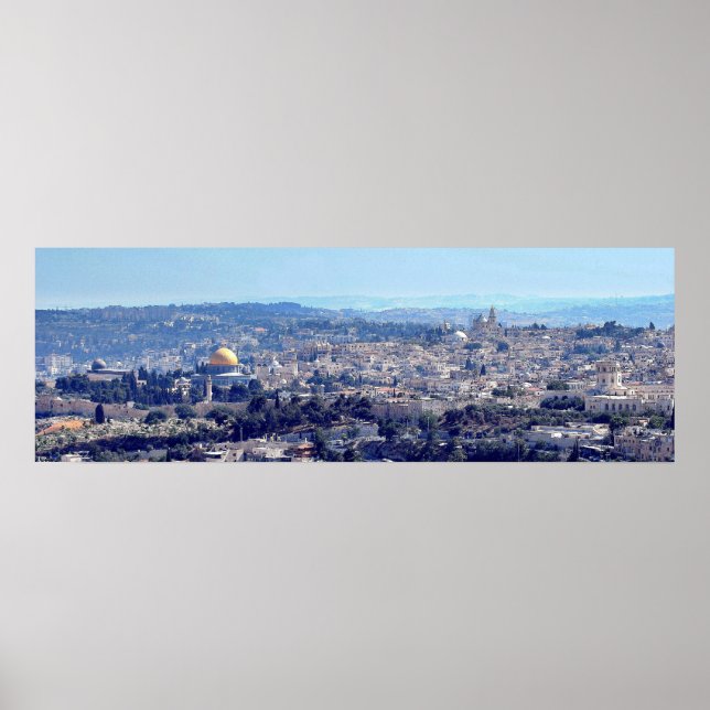 Jerusalem (aus der Scopus-Leinwand betrachtet) Poster (Vorne)