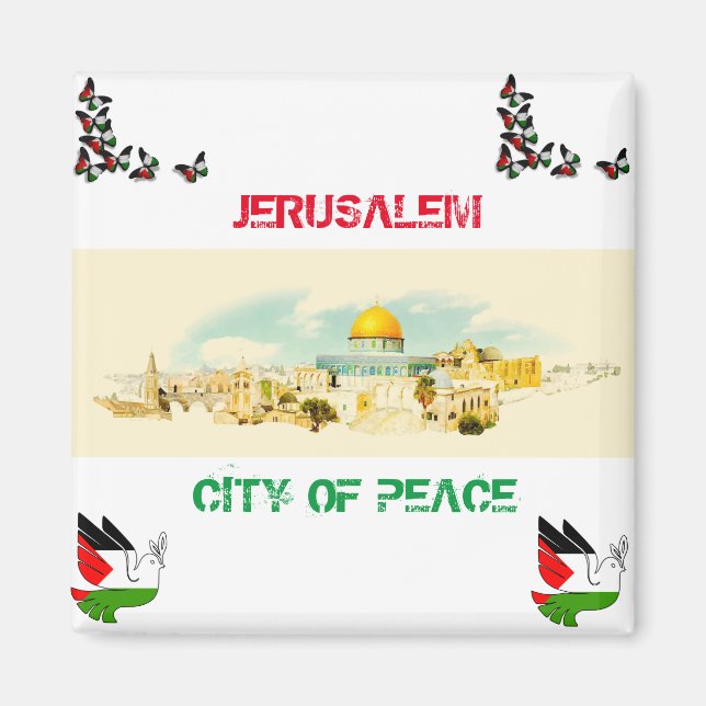Jerusalem City of P[Eace Kühlschrankmagnet Souveni (Vorne)