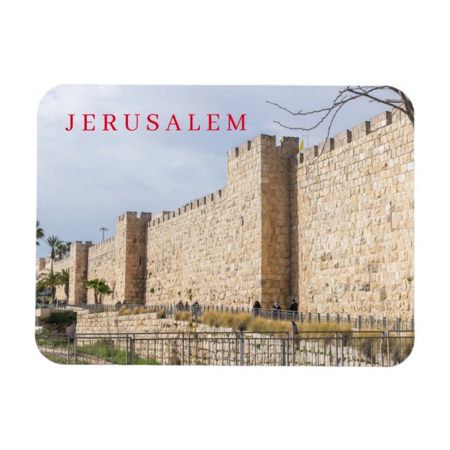 Jerusalem City Walls View Kühlschrankmagnet Magnet (Horizontal)