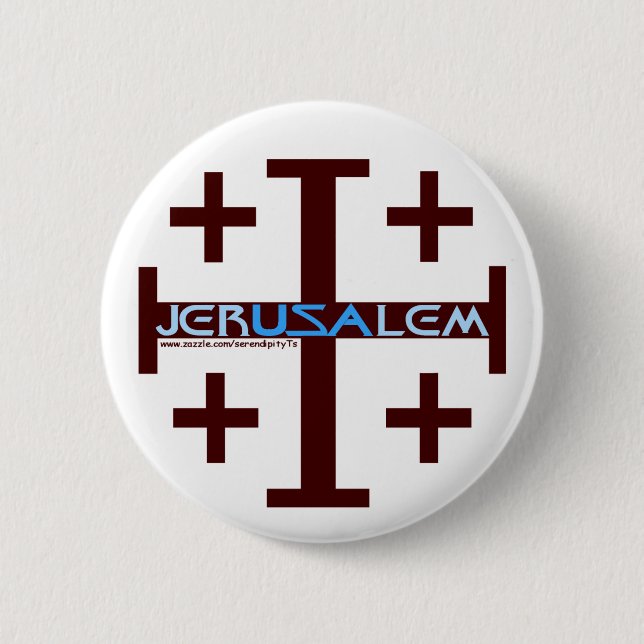 Jerusalem Cross Button (Vorderseite)