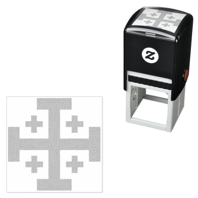 Jerusalem Cross Permastempel (Beispiel)