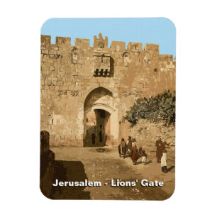 Jerusalem - das Tor der Löwen Magnet