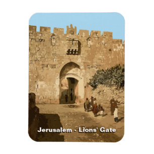 Jerusalem - das Tor der Löwen Magnet