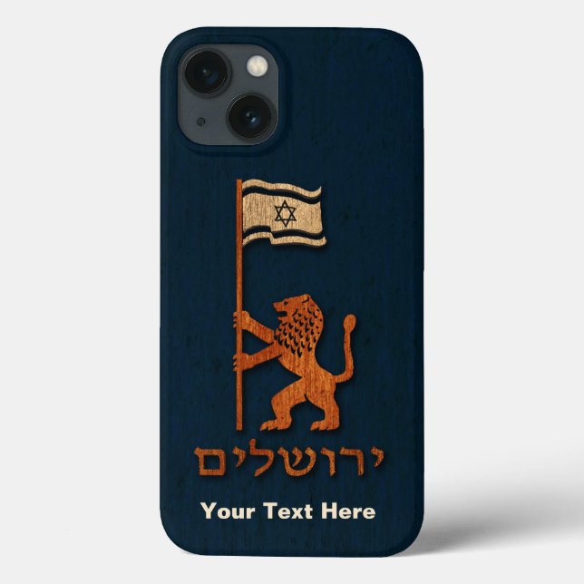 Jerusalem Day Lion mit Flag Case Mate iPhone Case (Rückseite)