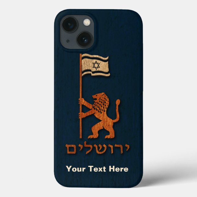 Jerusalem Day Löwe mit Fahne Case-Mate iPhone Hülle (Rückseite)