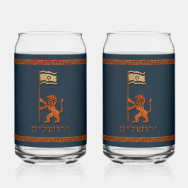 Jerusalem Day Löwe mit Fahne Dosenglas