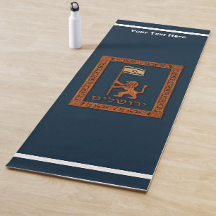 Jerusalem Day Löwe mit Fahne Yogamatte