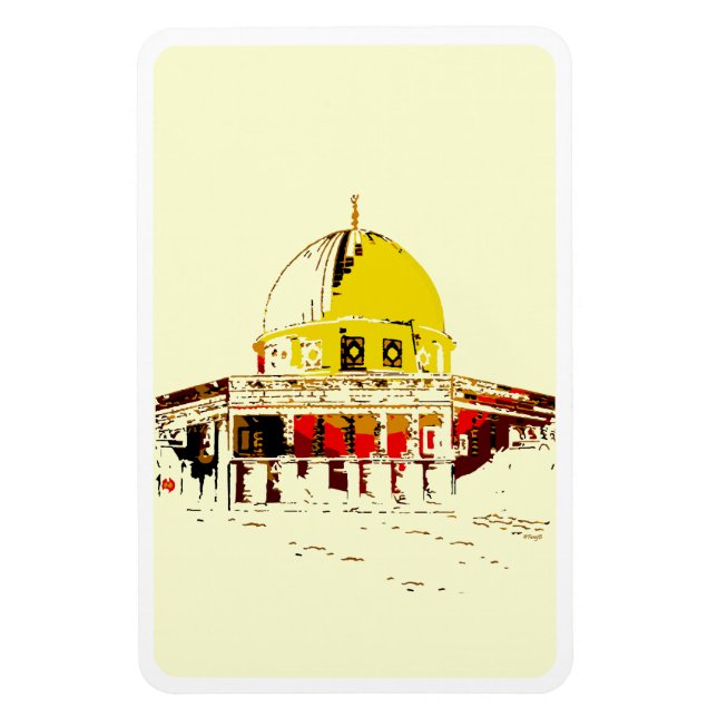 Jerusalem in deinen Händen: Das Kuppel des flexibl Magnet (Vertikal)