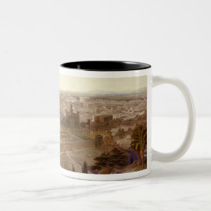 Jerusalem in ihrer Herrlichkeit, graviert von Zweifarbige Tasse