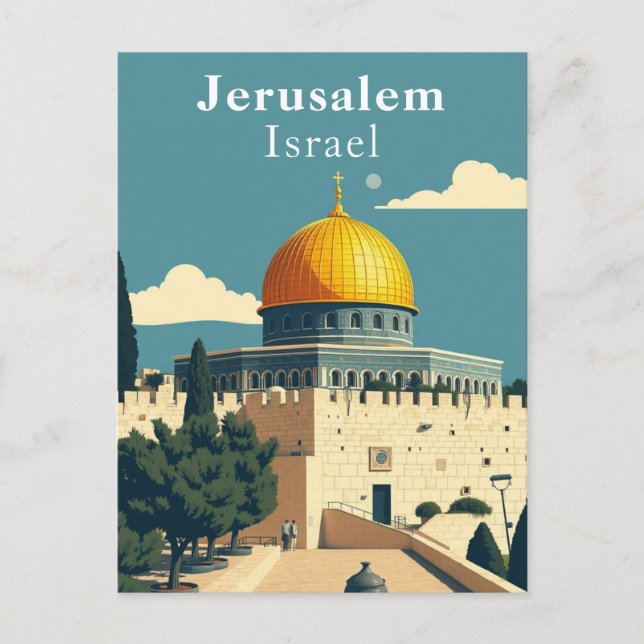 Jerusalem, Israel - Ikonische Kunst Postkarte (Vorderseite)