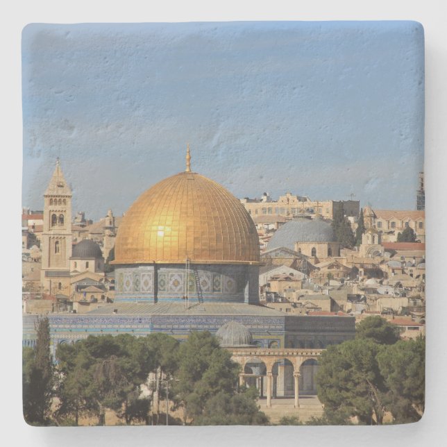 Jerusalem, Israel-Platz-Untersetzer Steinuntersetzer (Vorderseite)