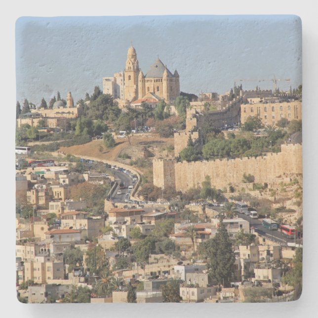 Jerusalem, Israel-Platz-Untersetzer Steinuntersetzer (Vorderseite)