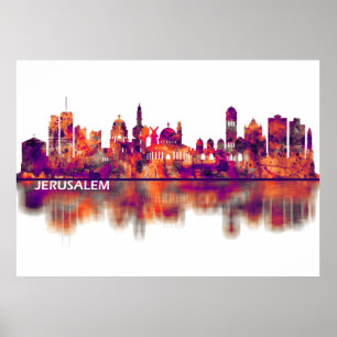 Jerusalem Israel Skyline Poster