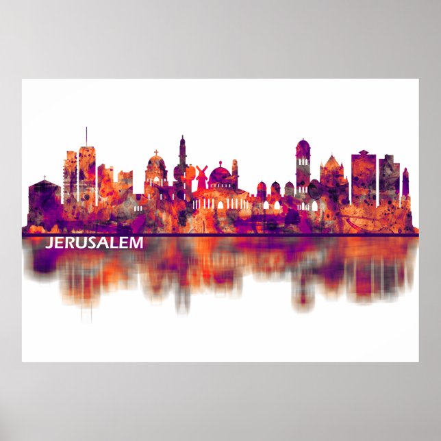 Jerusalem Israel Skyline Poster (Vorne)