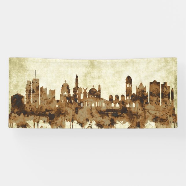Jerusalem Israel Stadt Banner (Horizontal)