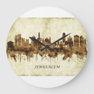 Jerusalem Israel Stadtbild Große Wanduhr