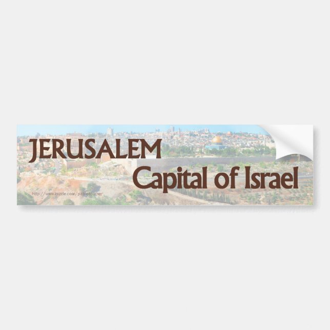 Jerusalem IST die Hauptstadt von Autoaufkleber (Vorne)