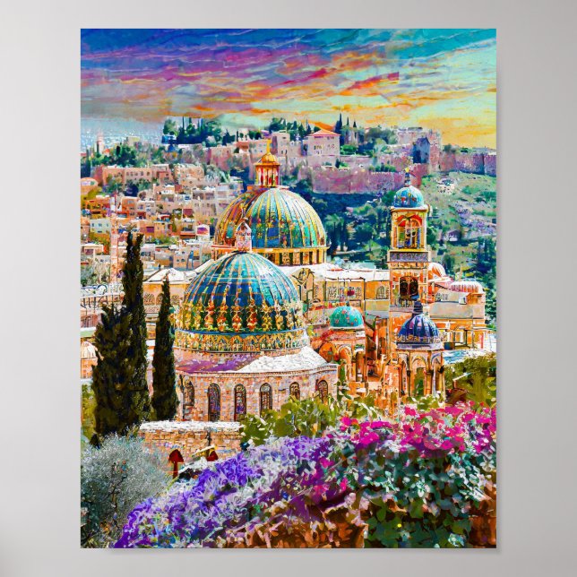 Jerusalem ist die schönste Stadt der Welt Poster (Vorne)