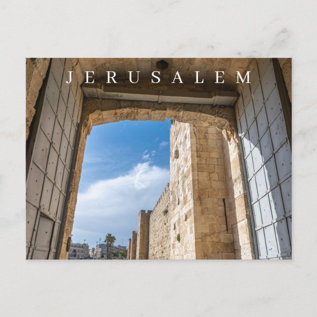 Jerusalem Jaffa Gate View Postkarte (Vorderseite)