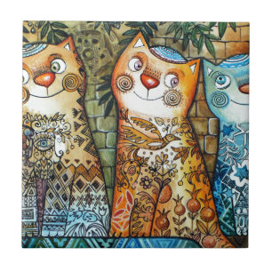Jerusalem-Katzen Fliese