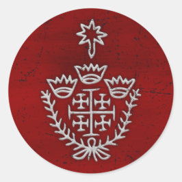 Jerusalem Knight Templar Kreuzfahrer Cross Deus Vu Runder Aufkleber