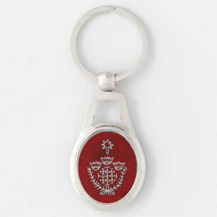 Jerusalem Knight Templar Kreuzfahrer Cross Deus Vu Schlüsselanhänger