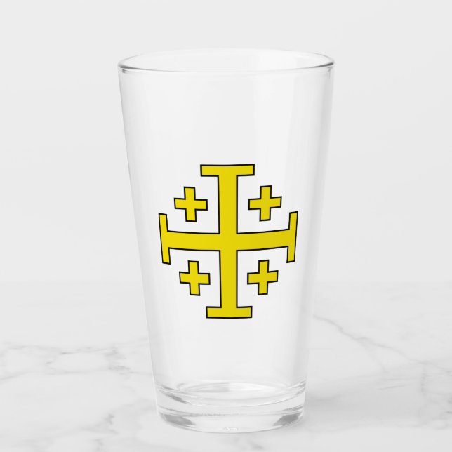 Jerusalem-Kreuz Glas (Vorderseite)