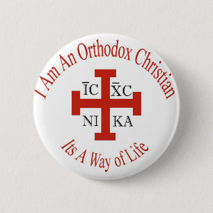 Jerusalem-Kreuz-Lebensart Button