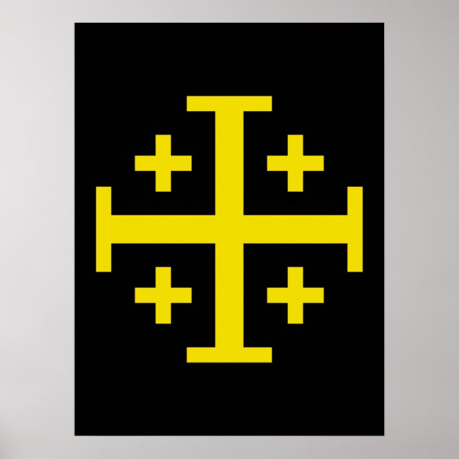 Jerusalem-Kreuz Poster (Vorne)