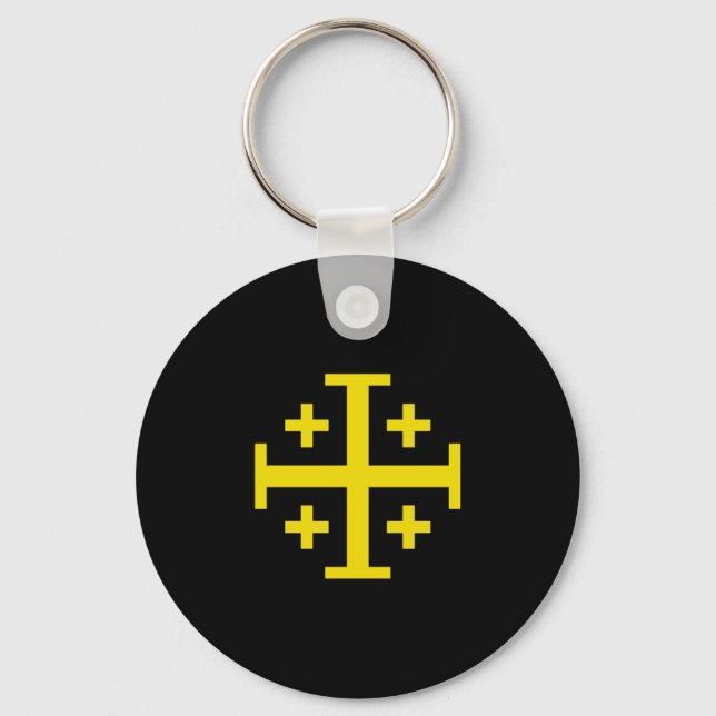 Jerusalem-Kreuz Schlüsselanhänger (Vorderseite)