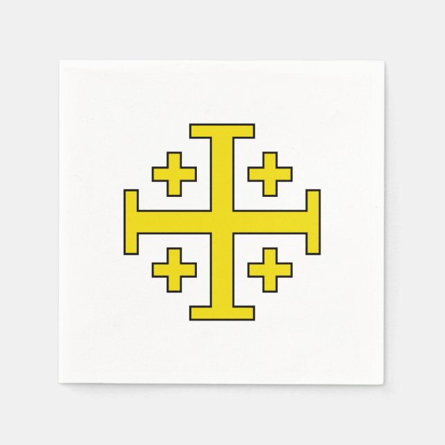 Jerusalem-Kreuz Serviette (Vorderseite)