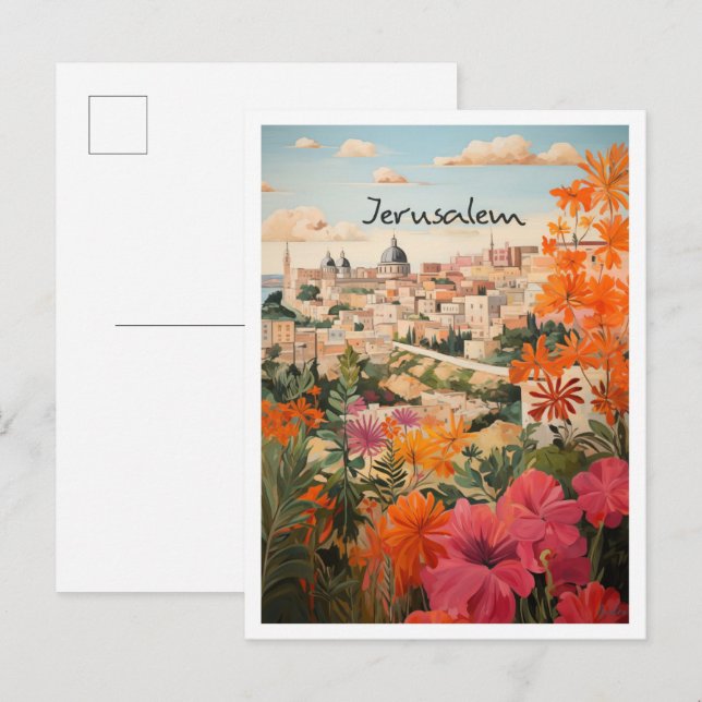 Jerusalem Kunst Reise  Postkarte (Vorne/Hinten)
