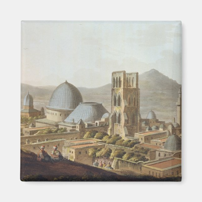 Jerusalem mit der Kirche des Heiligen Sepulchers,  Magnet (Vorne)